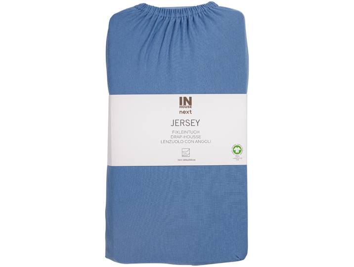 Inhouse Fixleintuch Gots Jersey 160x200 ciel