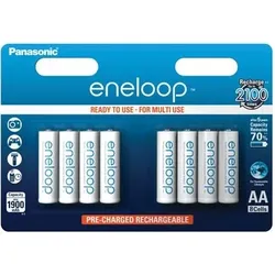 PANASONIC Eneloop 8 Akkus LR6 (AA) 1900mAh (Ready to use)