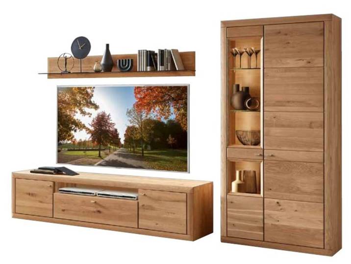 Wöstmann Markenmöbel Wandkombination AURUM, wildeiche, Massivholz