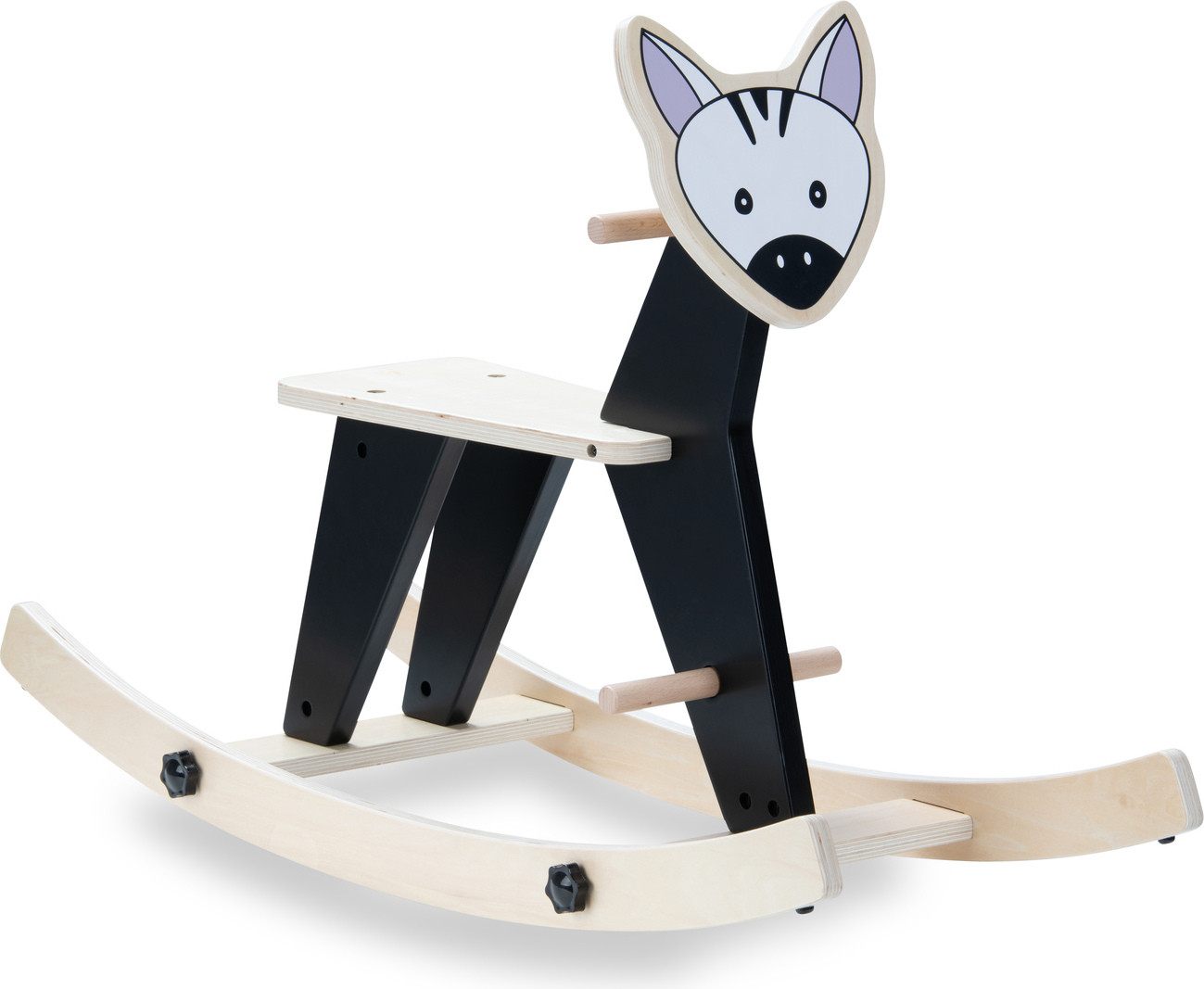 Hauck Rock N Swing houten schommelpaard voor baby's, zebra