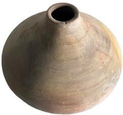 BIDK Home "Terracotta Vase Dia 10"" & H 5.5"" - NATURAL TERRACOTTA F"