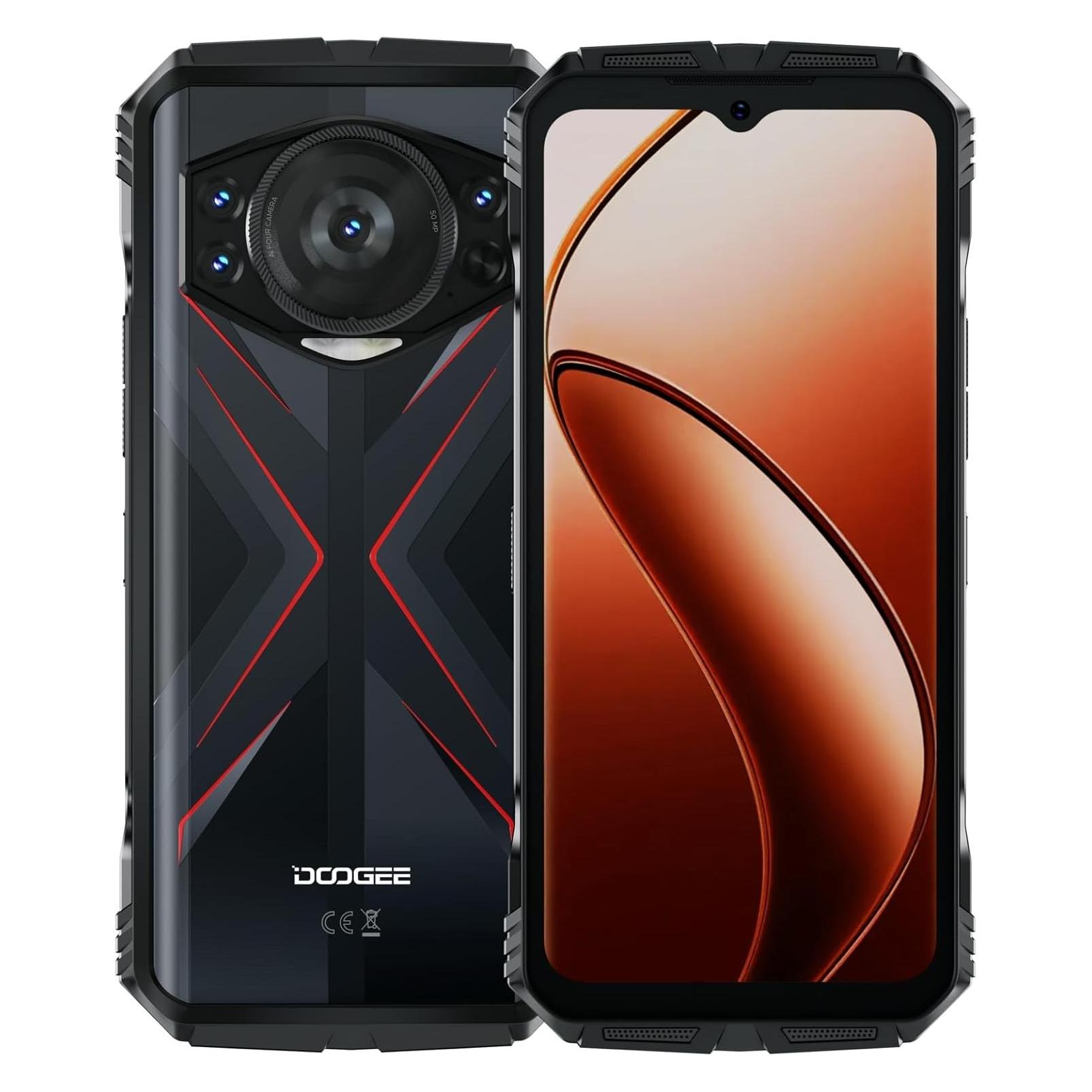 Doogee S118 (512 GB, Rot, 6.58", Dual SIM, 4G) (FIRE6-Burgundy-UK-AMZ27)