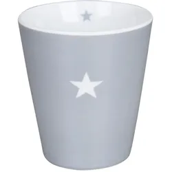 Krasilnikoff Becher Happy Mug Colourful Star, 330 ml, grau