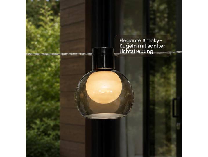 Star Trading Smoky, Leichte Dekorationskette, Transparent, Ambiente, IP44, 10 Glühbirne(n), LED