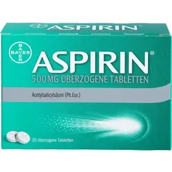 Aspirin 500mg Überzogene Tabletten 20 ST