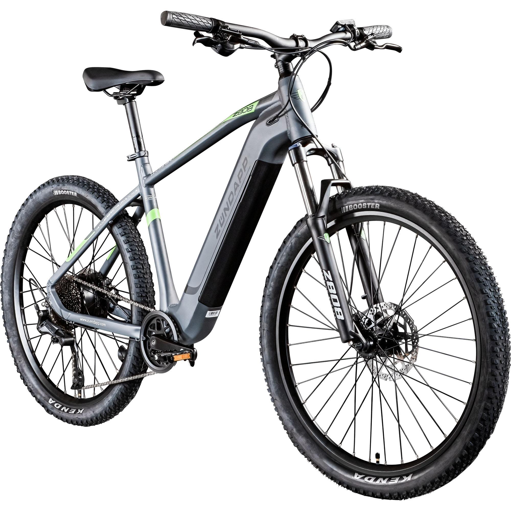 Zündapp Z808 E-Mountainbike E Bike 27,5 Zoll grau/grün 50 cm
