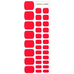 Love'n Layer Solid Toe Lady Red Nail Sticker (32 Stück)
