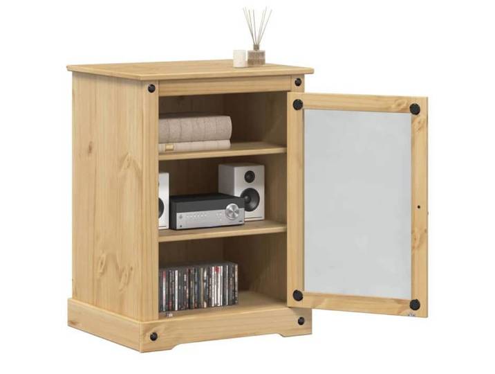 Meuble HiFi Corona 60x50x82 cm bois de pin massif meuble de rangement meuble multimédia meuble de rangement 4002780