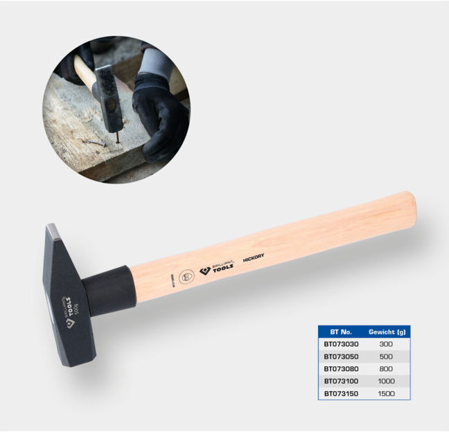 Brilliant Tools Marteau rivoir avec manche Hickory, 800 g (BT073080)
