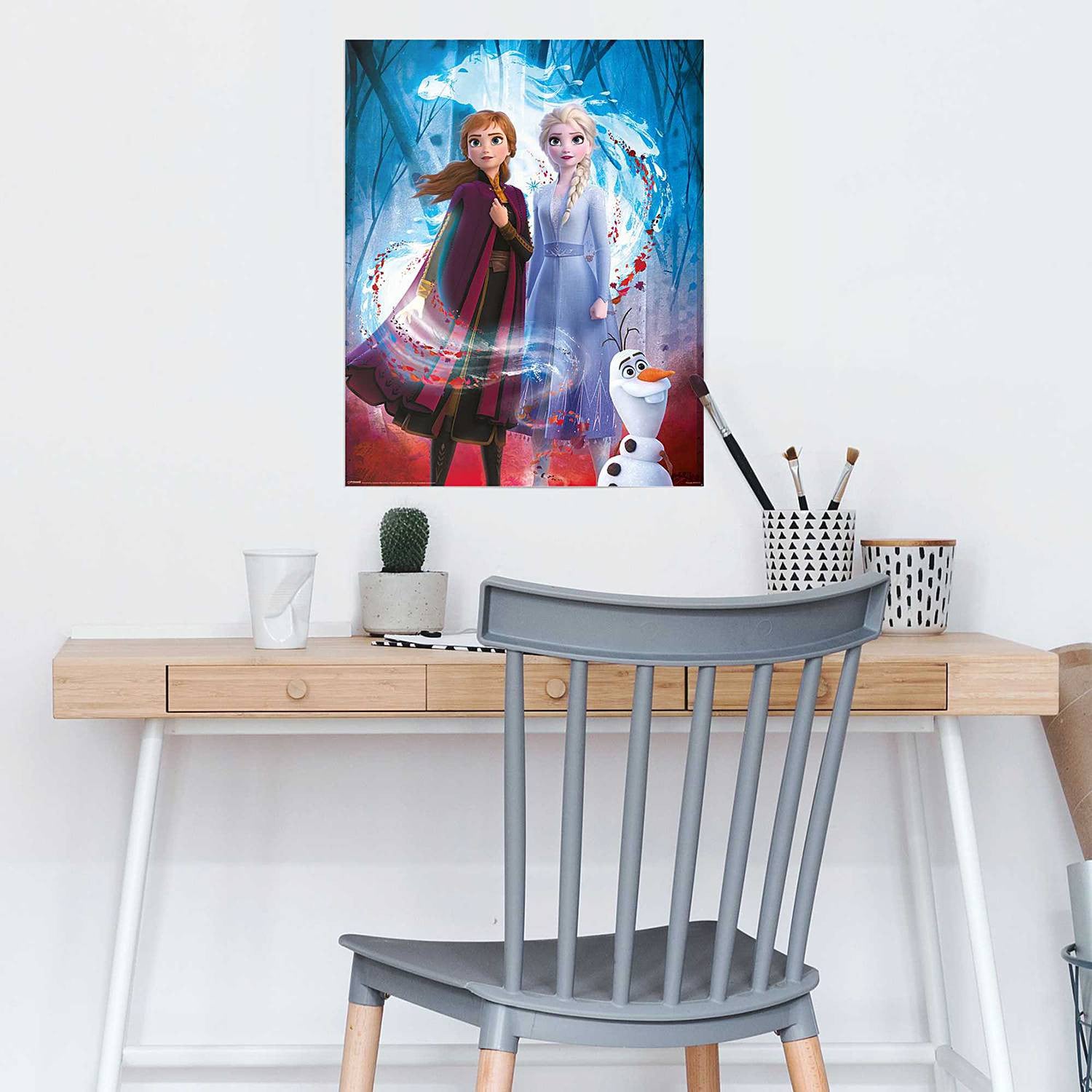 home24 Frozen 2 - Guiding Spirit poster, blauw en meerkleurig, 40 x 50 cm