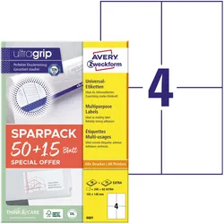 Avery, Ordner Zubehör, ultragrip SPARPACK 50 + 15 Blatt