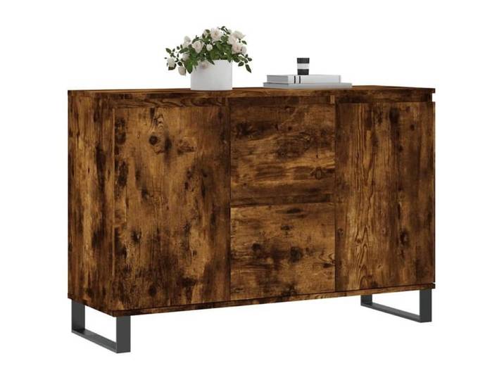 Bon plan  Buffet bahut vaisselier - JILI HOT - Buffet chêne fumé 104x35x70cm - Bois d'ingénierie - commode Salon/Cuisine