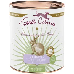 Terra Canis Sensitive 800 Gramm Hundenassfutter 6 x 800 Gramm Kaninchen