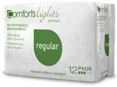 Cottons Organic Regular Incontinence Pad 100% Cotton 12 Units