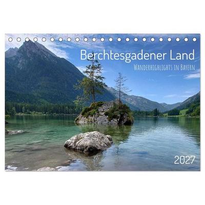 Berchtesgadener Land - Wanderhighlights in Bayern (Tischkalender 2027 DIN A5 quer), CALVENDO Monatskalender