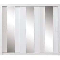 SCHWEBETÜRENSCHRANK MIRA 250/215/60cm 3-türig mit Spiegel Weiß