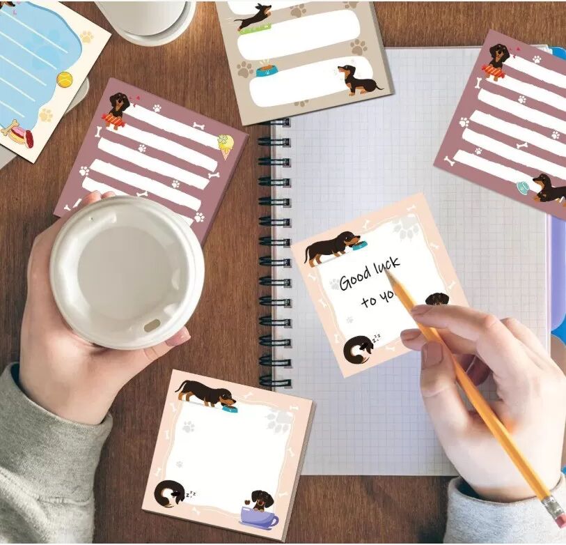 INF Bloc-notes autocollant message - Thème chat (9 blocs) compatible avec prise de notes rapide et rappels colorés