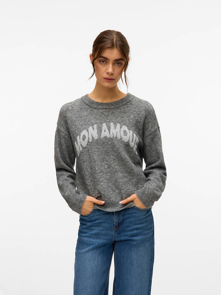 Vero Moda Pullover in Grau - M