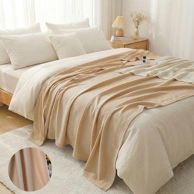 Shop Station Cooling Bamboo Cooling Blanket Soft Bamboo Fiber Summer Blanket For Bed, Sofa & Travel camel 35.43 39.37 Inches