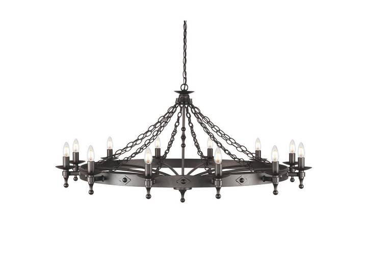 Elstead Lighting Kronleuchter, Graphitfarben, Metall, 73 cm, RoHS, Lampen & Leuchten, Innenbeleuchtung, Kronleuchter