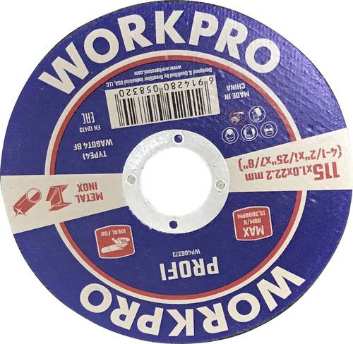 WorkPro WP406373 Trennscheibe 115mm 10 St. INOX, Metall