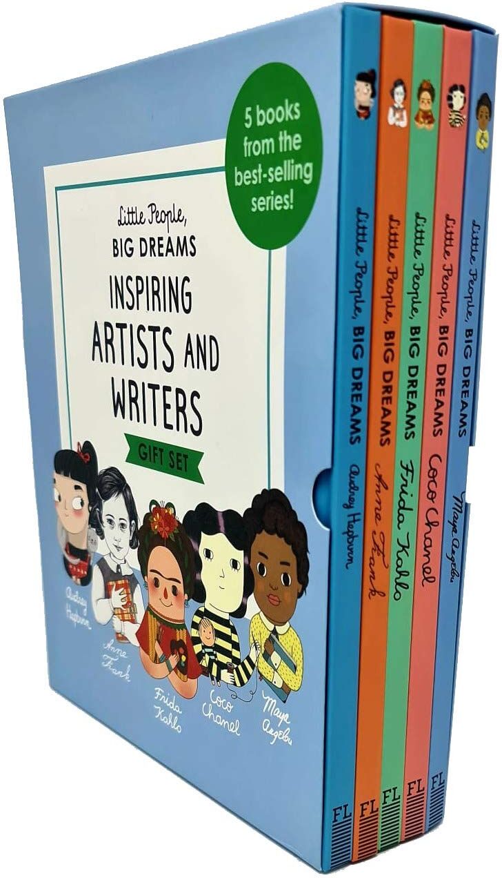 Frances Lincoln Children's Books Little People, Big Dreams Inspiring Artists & Writers 5 Books Collection Set by Mª Isabel Sánchez Vegara - Ages 5-9 - Hardback - Maya Angelou, Anne