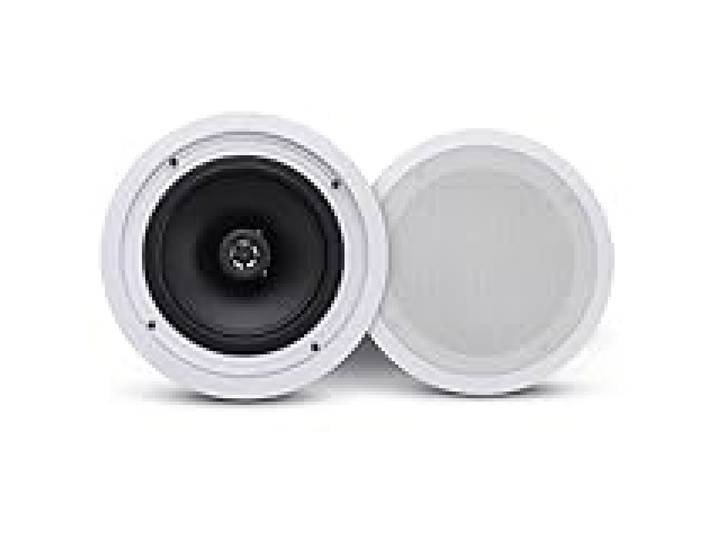 Pyle Système de Haut Parleur Plafond Bluetooth 20 cm-250 Watt - Enceinte Plafond/Murale -Système Stéréo 2 Voies - Blanc- Enceinte Bluetooth