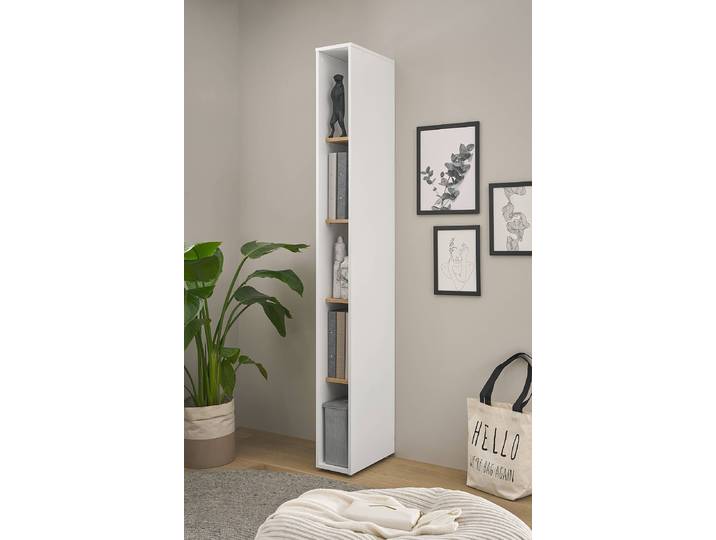 Étagère Panneau aggloméré enduit Blanc/Blanc 200cm