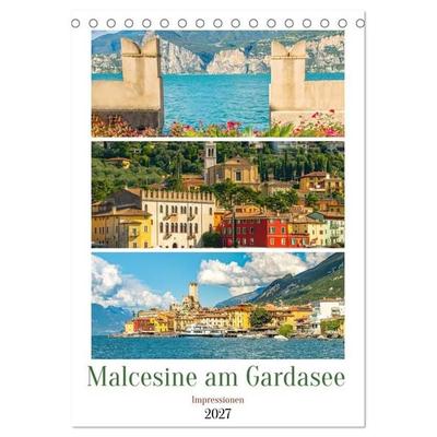 Malcesine am Gardasee - Impressionen (Tischkalender 2027 DIN A5 hoch), CALVENDO Monatskalender