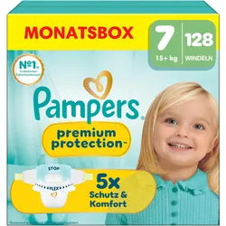 Pampers Premium Protection (Gr. 7, Monatsbox, 128 Stk.)