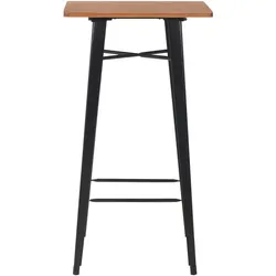 vidaXL Schwarzer Stehtisch 60x60x108 cm Kiefernholz und Stahl Orion Minimal-Modell