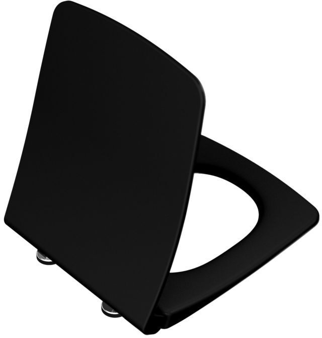 VitrA Metropole Slim WC-Sitz 122-483R009 mit Absenkautomatik und Schnellverschluss, abnehmbar, schwarz matt