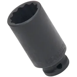 BGS 5352 Impact Nuss / Krafteinsatz Zwölfkant SW 28mm Antrieb 12,5mm (1/2") für Schlagschrauber geeignet