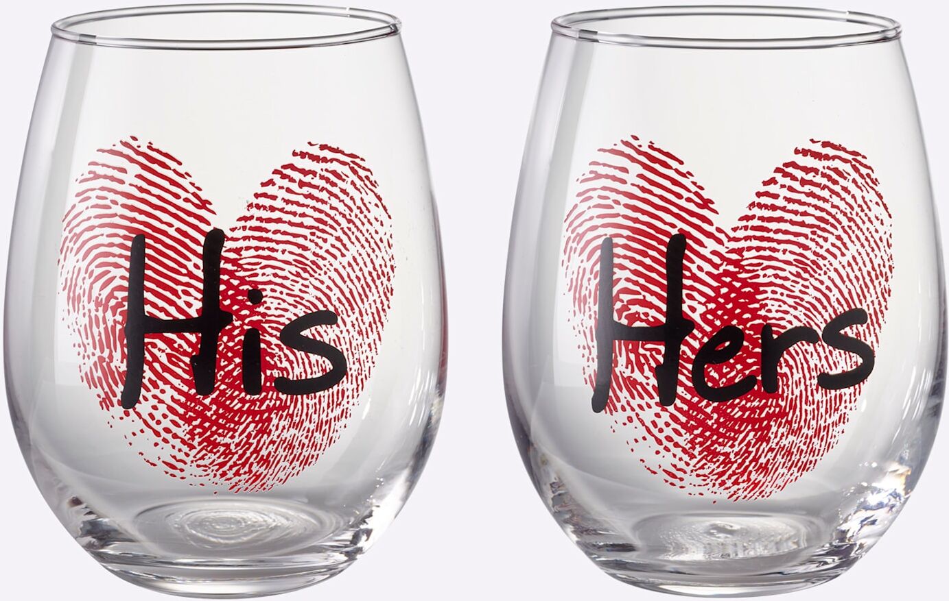 Gläser-Set, rot (transparent, bedruckt), B:9,5cm H:12cm, Glas, Trinkgefässe, Gläser-Set transparent, bedruckt 12cm