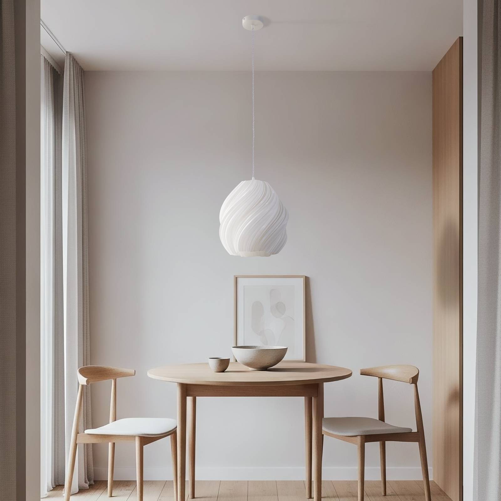 Pendant Light Nuvia Lindby, dimmable, White / opal, Living / Dining Room, Modern, Ceiling Light