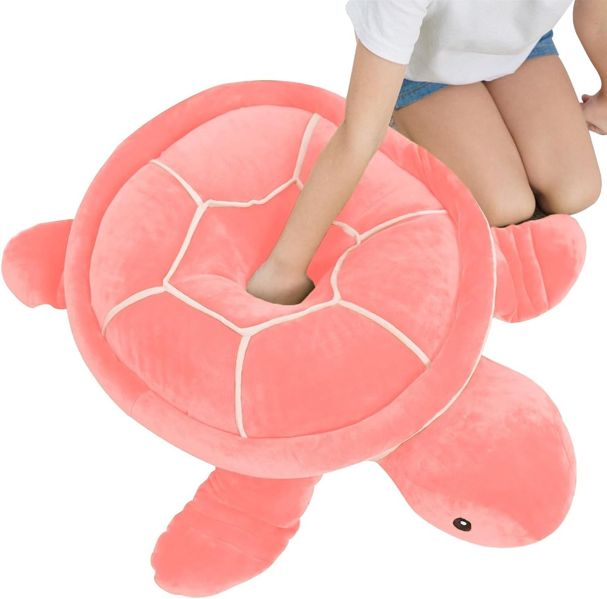 XXL Schildpad Knuffeldier Roze Pluche, 70 cm