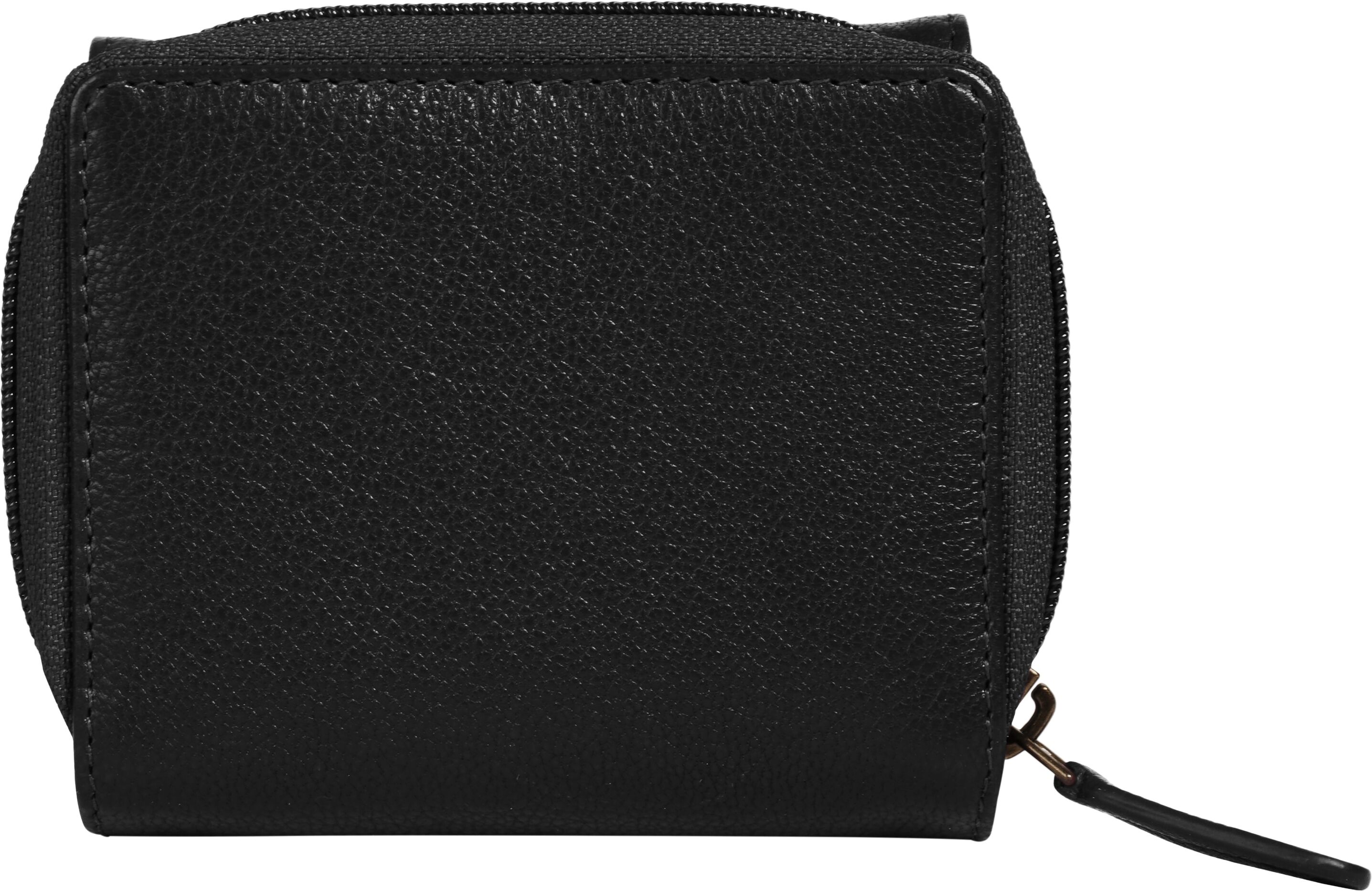 Geldbörse BRUNO BANANI "BRUNO BANANI Damen echt Leder", Damen, schwarz, Leder, leicht glänzend, unifarben, Kleinlederwaren Geldbörse, echt Leder