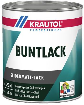 KRAUTOL Acryl Buntlack seidenmatt Reinweiß, 0,75 l