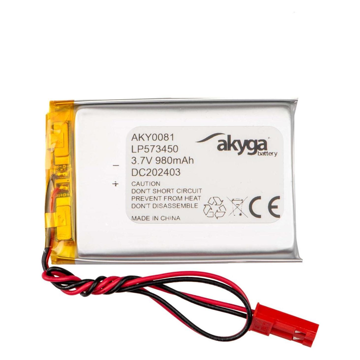 Akyga LP573450 Akkupack x Spezial-Akku LiPo 3.7 V 980 mAh (980 mAh, 3.70 V) (AKY0081)