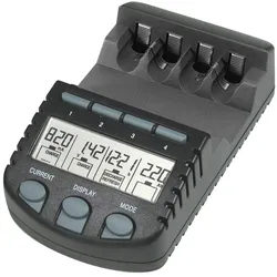 AccuCell Schnelladegerät, Entladefunktion mit LCD-Display und 4x Varta 2100mAh Mignon AA (4 Stk., AA, Ladegerät inkl. Akku), Akku Ladegerät