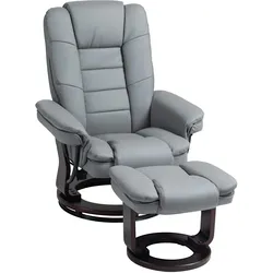 RELAXSESSEL mit Hocker 360°Drehbarer Fernsehsessel mit Liegefunktion Kunstleder