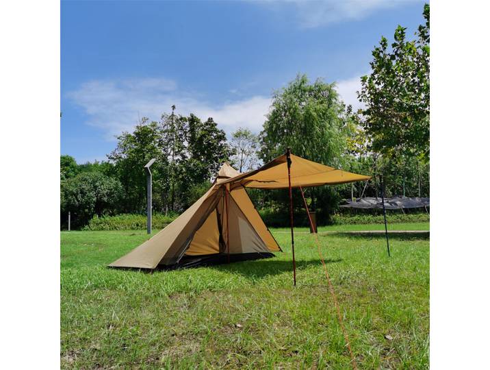 Tente tunnel de camping en plein air 230x120x120cm, tente de voyage compacte, tente de survie, ventilation, évent de fumée