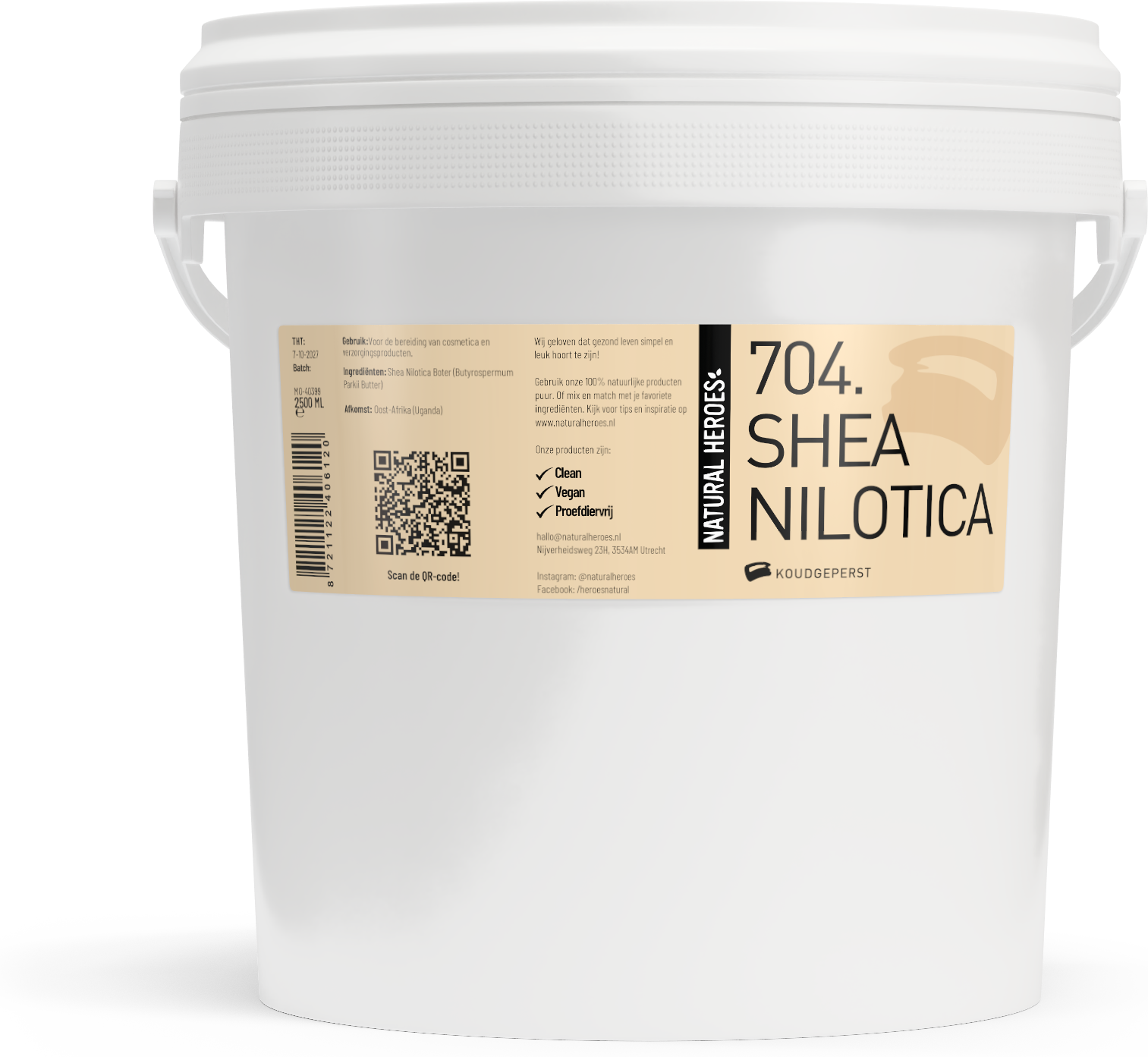 Natural Heroes Shea Nilotica - Zachte Shea Butter (Ongeraffineerd & Koudgeperst) - 2500 ml