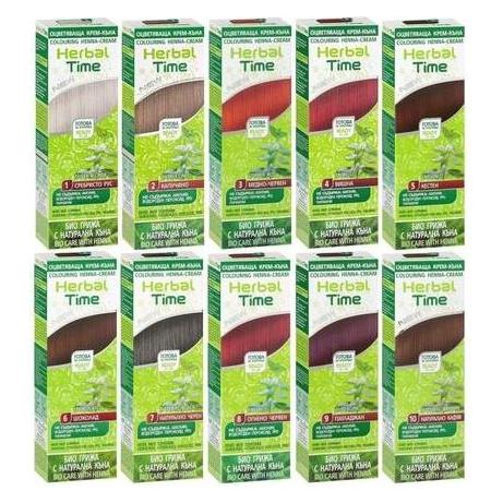 Herbal Time 100% Bio Henna Haarfarbe Creme Natürliche braune Haarfärbung (Natürliches Schwarz) (49956921)