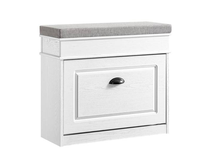 Meuble chaussure banc d'entrée salon 61x24x51cm effet bois
