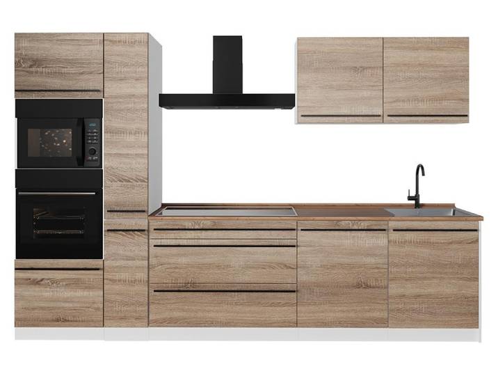Cuisine Vicco R-Line Sonoma/Blanc 310cm sans plan de travail\, Model 67236
