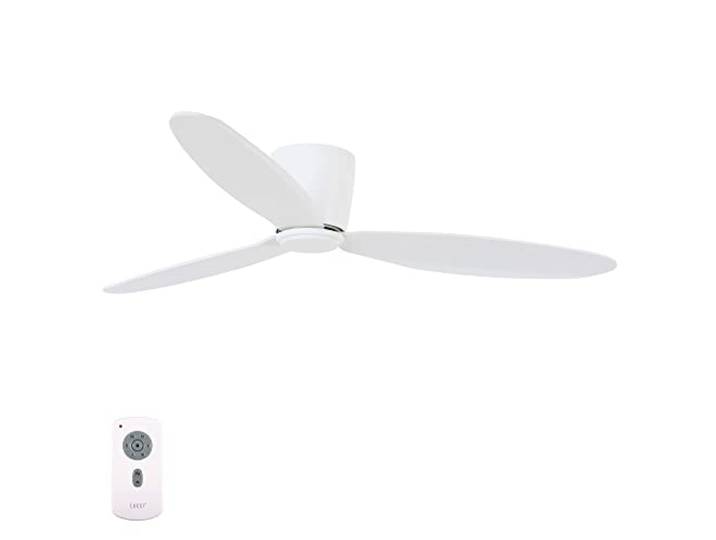 LUCCI AIR Deckenventilator Airfusion Radar, Ventilator inkl. Fernbedienung, extrem flacher Deckenlüfter, weiß Ø 132 cm