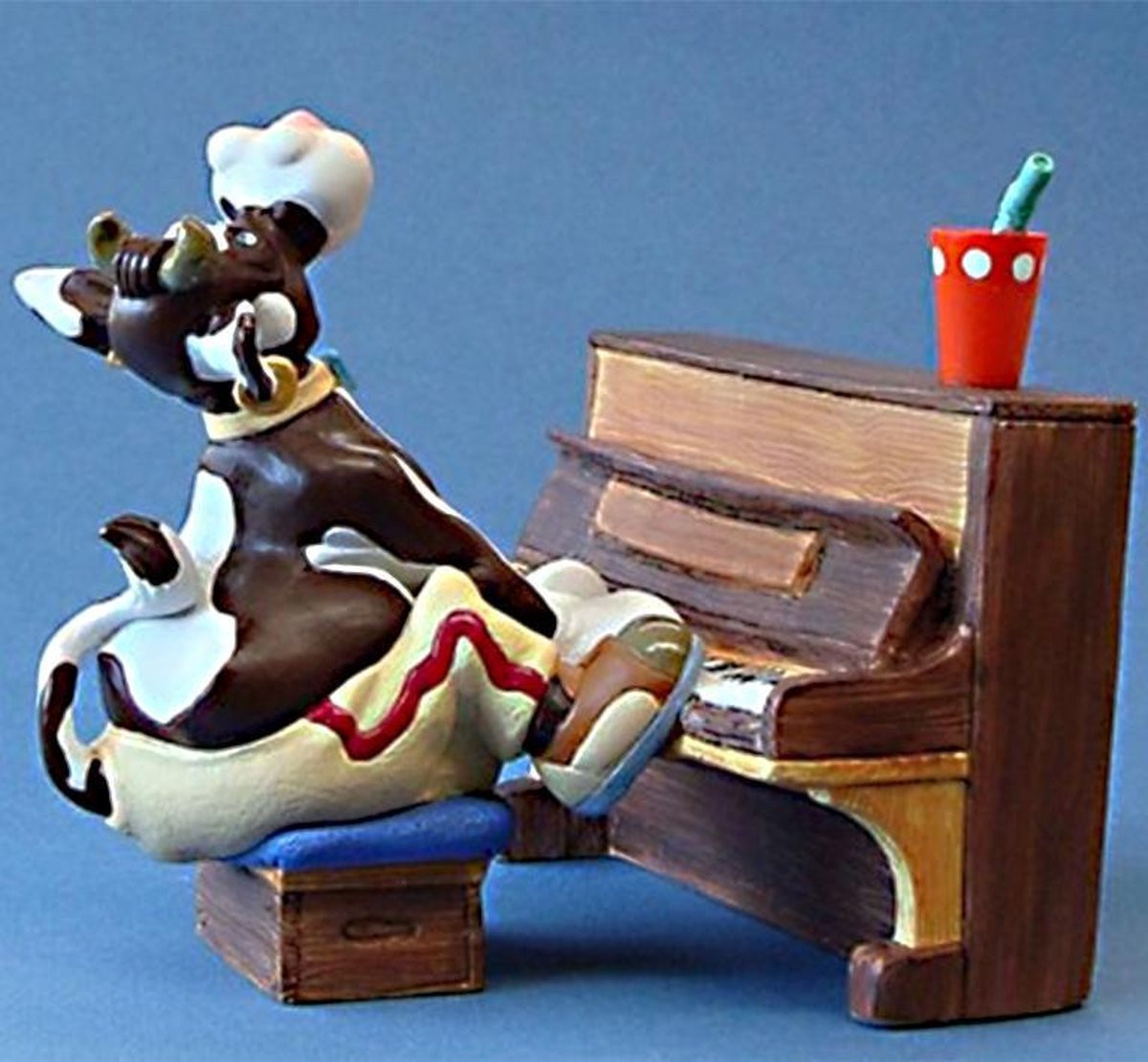 So'Vache by Parastone - Decoratief beeldje van een koe aan de piano - Kunststof
