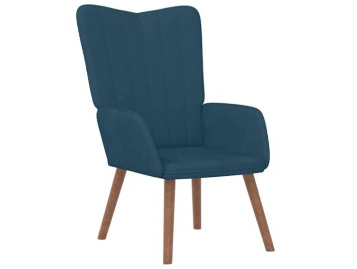 Sessel Blau Samt mit Fuß, Stahlrahmen, Holzbeine, 110 Samtmaterial, Schaumstofffüllung, stabiler Stahlrahmen, Holzbeine, maximale Belastbarkeit 110 kg