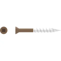 New TechWood Edelstahl Schrauben TK - Gefärbte Edelstahl SchraubennSet 100 Stk. inkl. Bit Teak